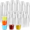 Disposable 1 Oz Portion Cups with Lids for Parties and Events In Bulk, Small Containers for Sample Tasting, Party Shots, Condiments, Sauces, Communion - Clear - 500-Pack